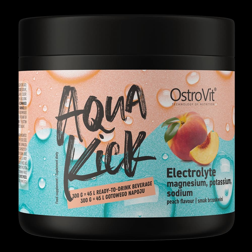 Electroliți OstroVit Aqua Kick, piersică, 300 g