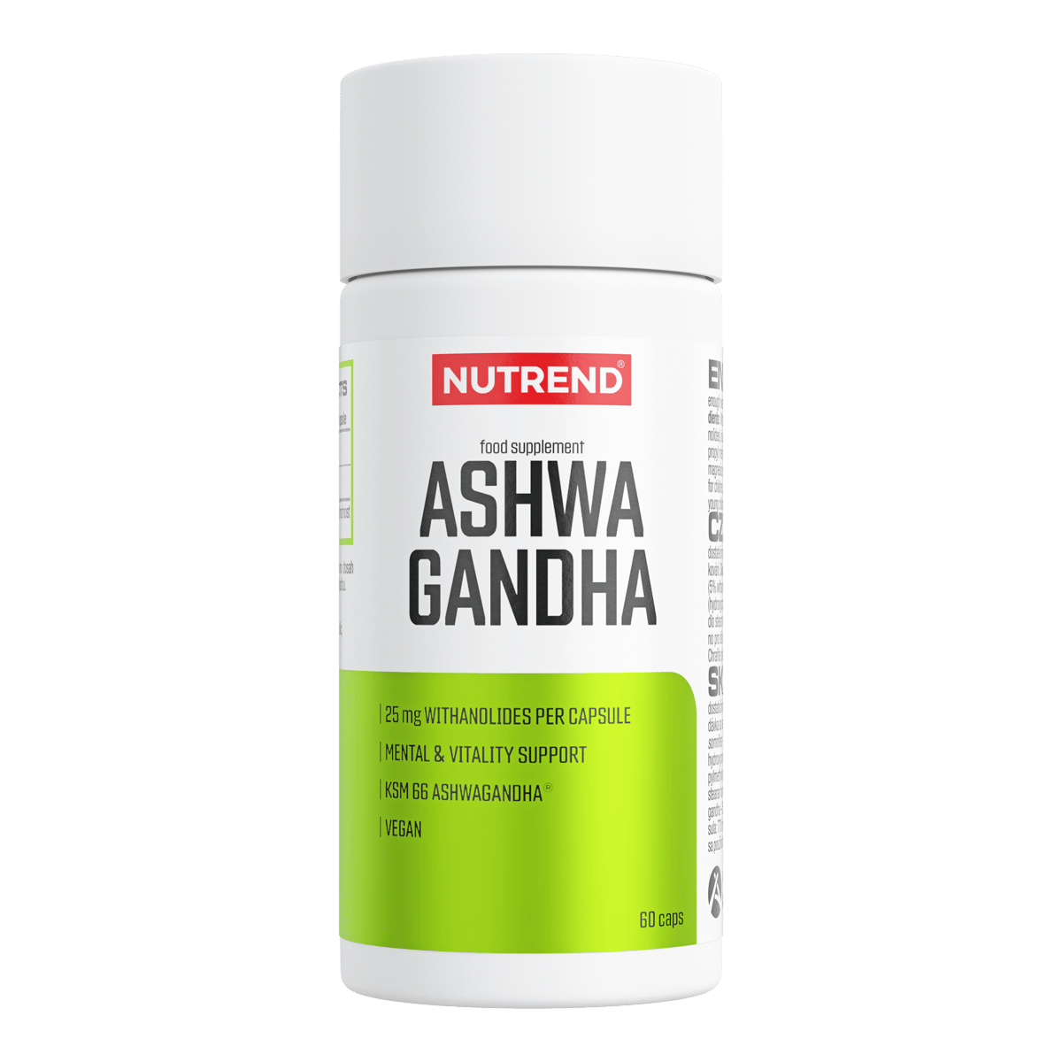 Ashwagandha KSM-66 Nutrend 500 mg, 60 capsule — fotografia produsului