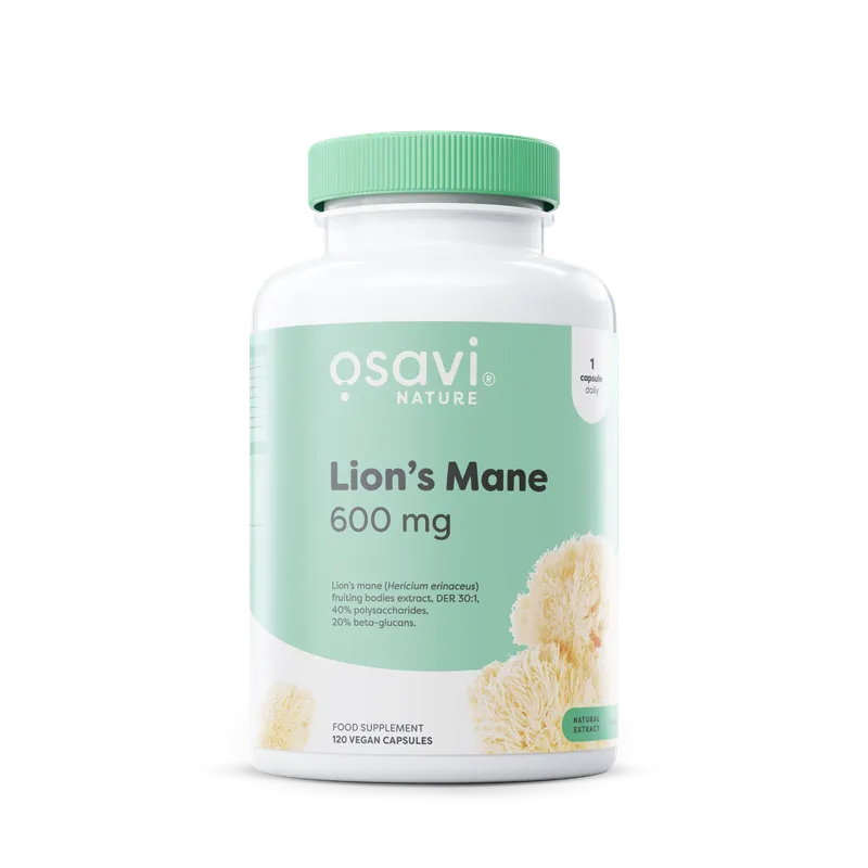 Coama-leului Osavi Lion’s Mane 600 mg, 120 capsule — produs prezentat în articol