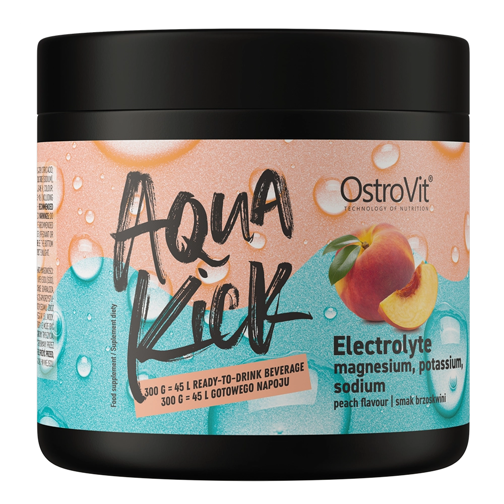 Electroliți OstroVit Aqua Kick, piersică, 300 g