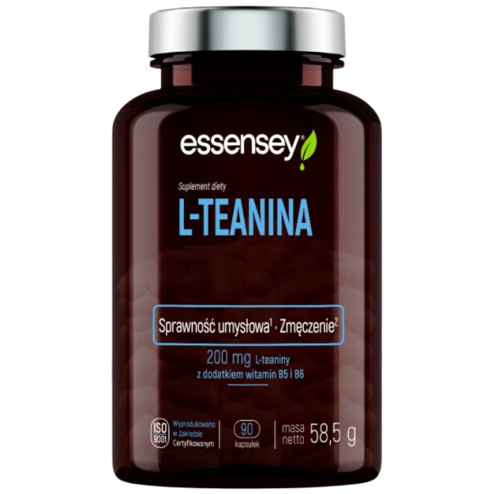 L-teanină Essensey 200 mg cu B6 și B5, 90 capsule — fotografia produsului