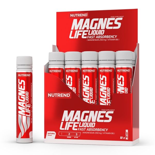 Magneziu lichid Nutrend Magneslife, 10 flacoane × 25 ml — fotografia produsului — varianta exactă din catalog.