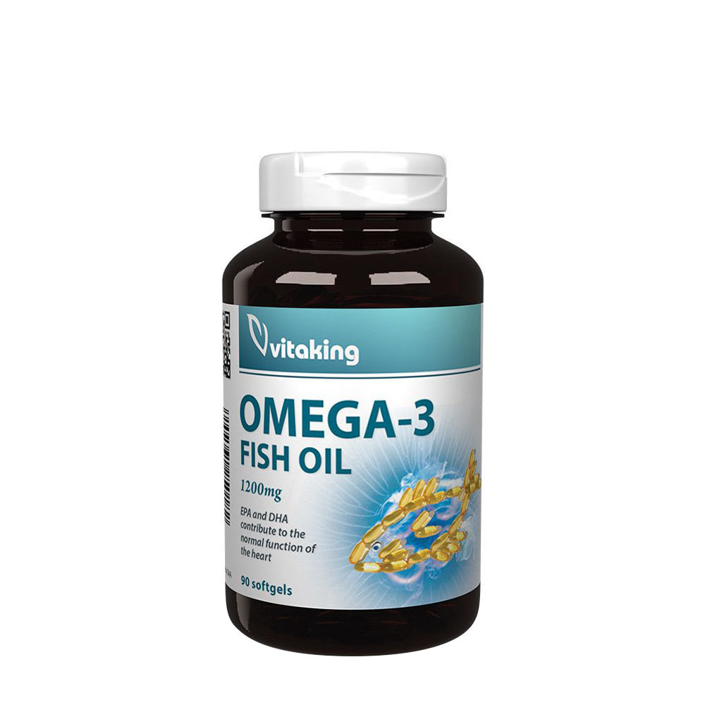 Omega 3 Vitaking 1200 mg ulei de pește, 90 capsule moi — fotografia produsului