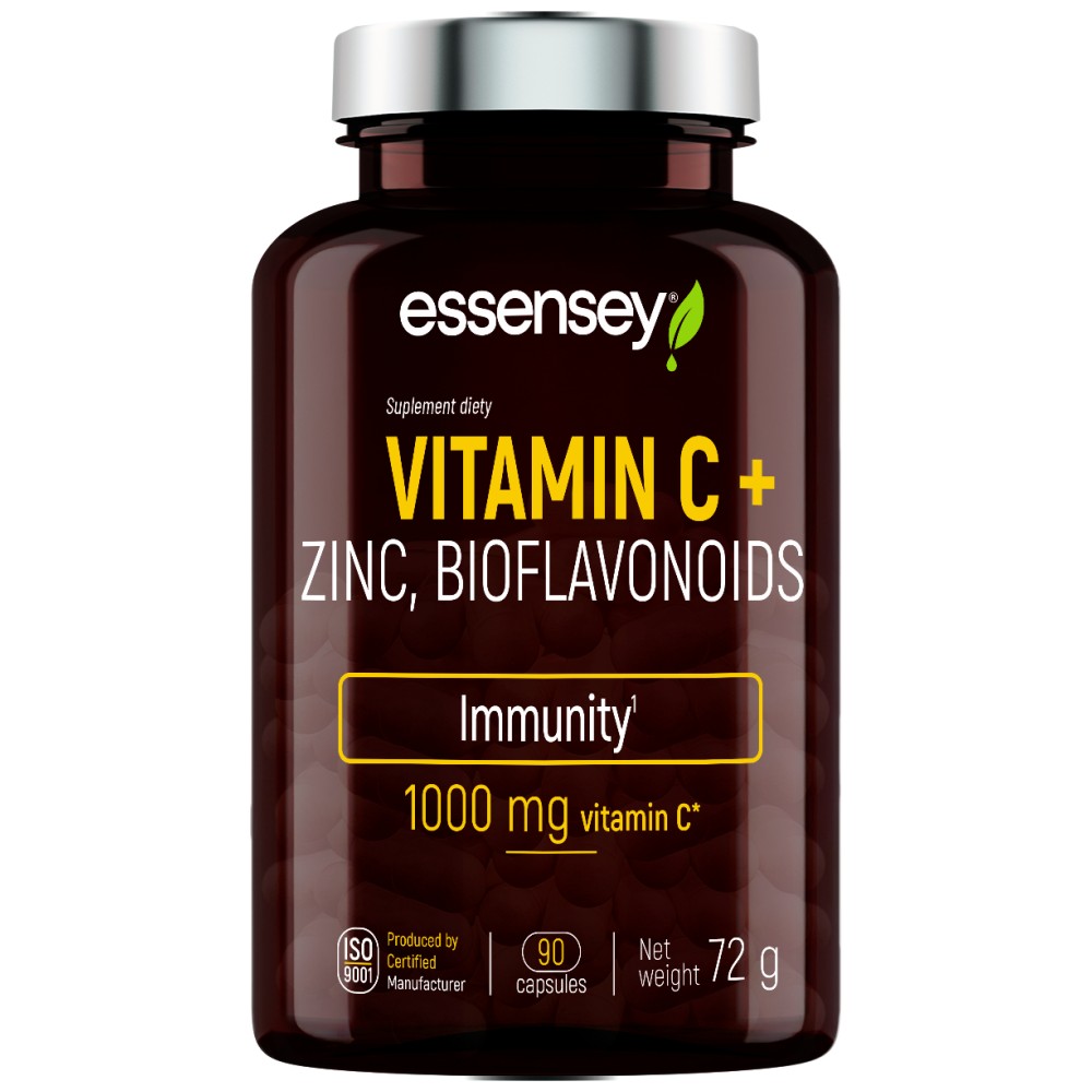 Vitamina C cu zinc și bioflavonoide Essensey, 90 capsule — fotografia produsului