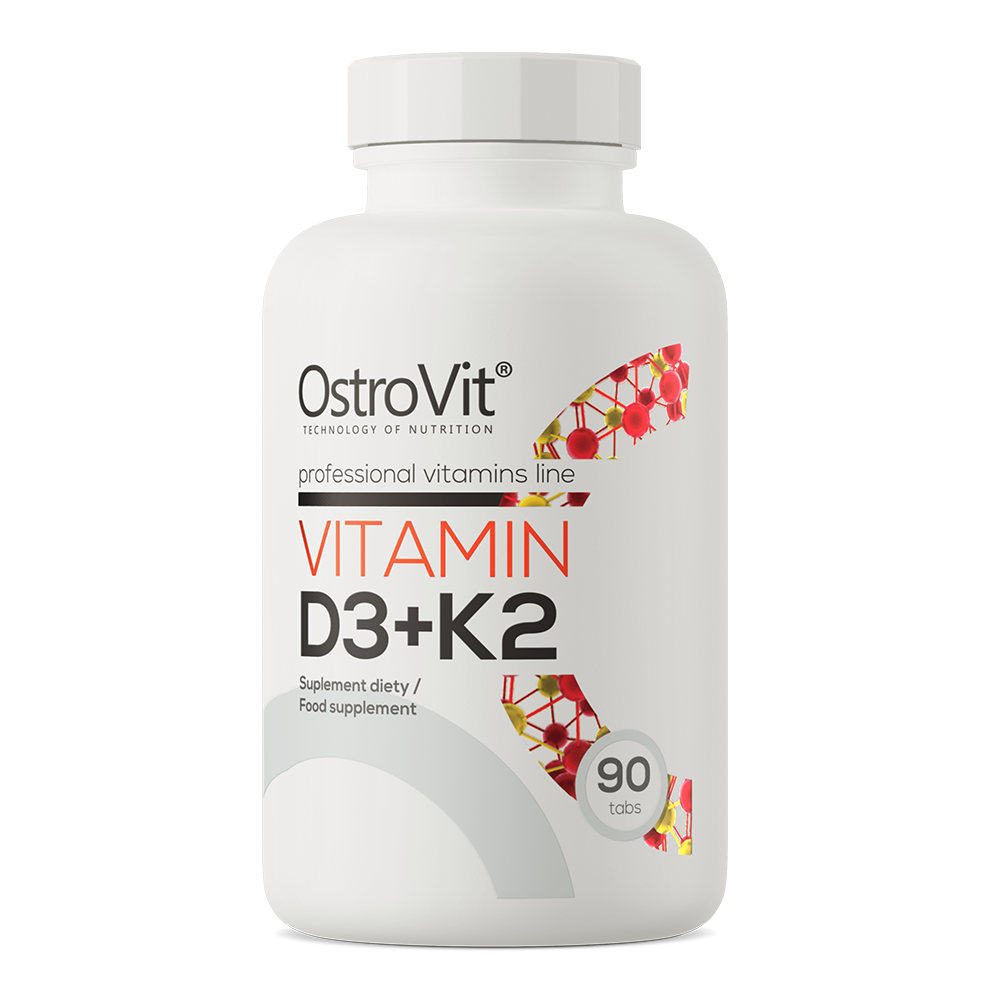Vitamina D3 cu K2 OstroVit, 2.000 UI, 90 comprimate